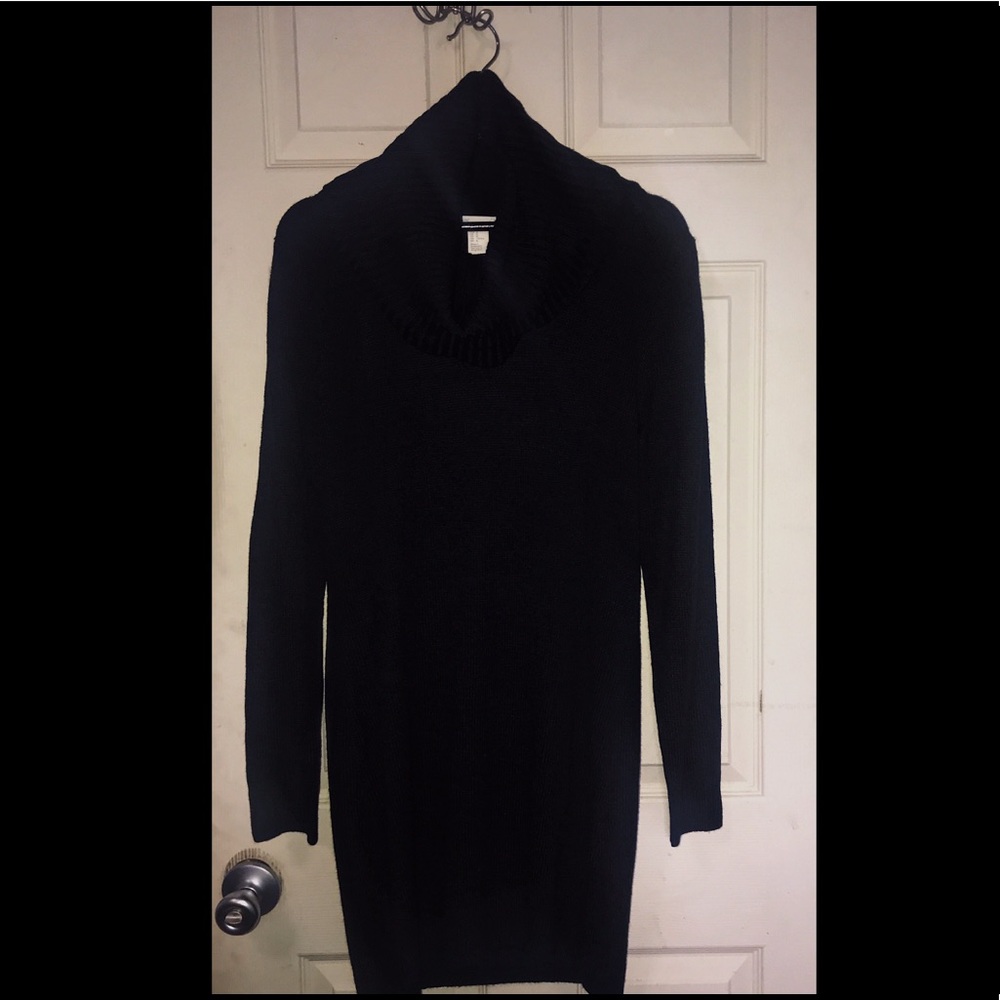 H&M Black Turtleneck Sweater Dress